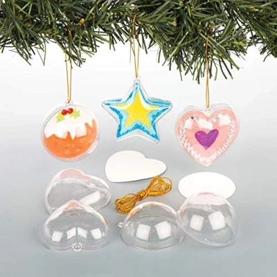 Abbildung von Baker Ross EX2982 Weihnachtskugeln zum Aufhängen, glitzernd, Sortiert, Aufhängen