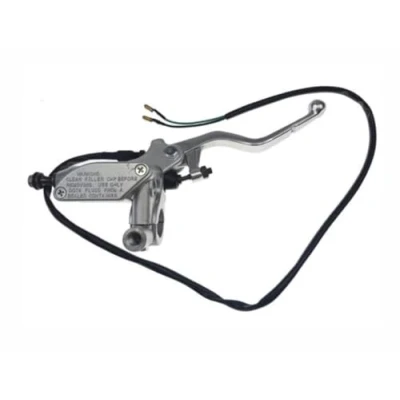 Abbildung von Motorrad Bremspumpe vorne mit Bremshebel passend für Aprilia RX, SX, Derbi Senda, Rieju MRT Ersatz Bremszylinder, 12mm Kolben, 22mm Lenkerklemmung