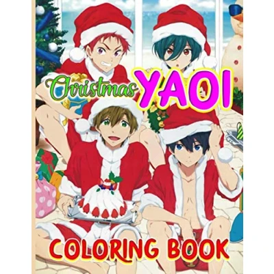 Abbildung von Yaoi Christmas Coloring Book: Stress Relief Books For Kid And Adult. Perfect Gift Birthday Or Holidays