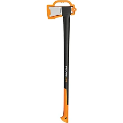 Abbildung von Fiskars Spaltaxt, Inklusive Klingen /Transportschutz, Länge: 96 cm, Antihaftbeschichtet, Hochwertige Stahl Klinge/Glasfaserverstärkter Kunststoff Stiel, Schwarz/Orange, X27XXL, 2,57 kg, 1015644