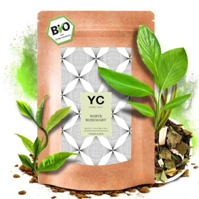 Abbildung von YC Yang Chai Bio Weißer Tee Lose 200g (80+ Tassen) Premium Qualität Pai Mu Tan Weisser Weich duftig und aromatisch Chinese White Tea 100% Reiner