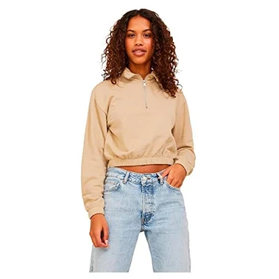 Abbildung von JJXX Jxalfa Kurzes HIGH NECK Sweatshirt, Damen, Größe: Medium, Incense