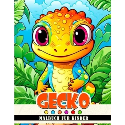 Abbildung von Gecko Malbuch für Kinder: 30 Seiten zum Ausmalen von nachtaktiven Reptilien, perfekt Kinder, Liebhaber und als Geschenke Weihnachten, Geburtstage oder zur Stressbewältigung.