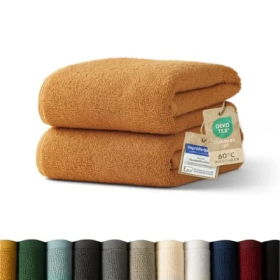 Abbildung von Blumtal Handtücher Premium 2er Set 50x100cm mit Aufhängschlaufen, Frottee (2 St), Frottier weich und saugstark, 100% Baumwolle