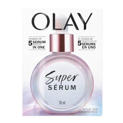 Abbildung von Olay Super Serum, feuchtigkeitsspendendes Gesichtsserum mit Vitamin C, Niacinamid, Kollagen Peptid, Well Aging Hautpflege und Aufhellung, 30 ml