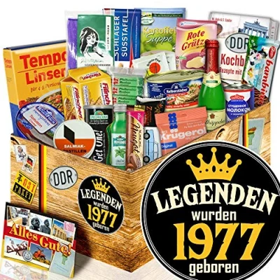 Abbildung von Legenden 1977 Geburtstagsgeschenke Freundin Ostalgie Box Spezialitäten