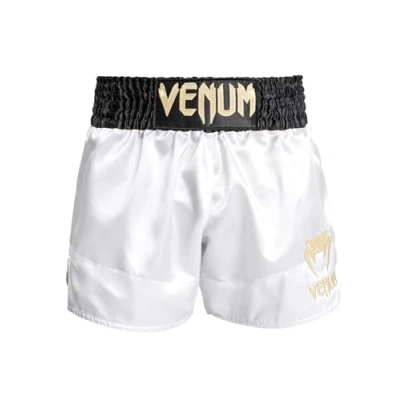 Abbildung von Venum Classic MUAY THAI Short kurze Sporthose, Herren, Größe: Medium, White/black gold