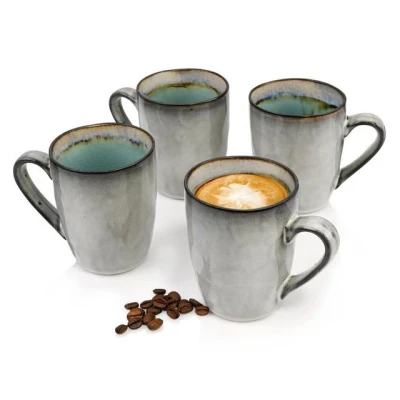 Abbildung von SÄNGER Becher Capri Kaffeebecher Set, Steingut, 300 ml, Handmade, Premium Collection