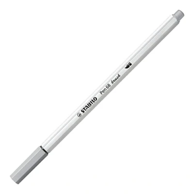 Abbildung von 10 x Stabilo Premium Filzstift mit Pinselspitze Pen 68 brush mittelgra