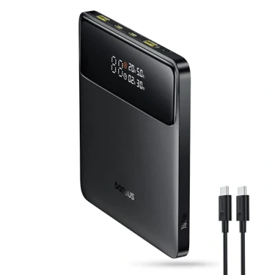Abbildung von Baseus Powerbank, 20000mAh 100W PD Schlanker externer Akku QC 4.0 Schnellladegerät, Blade H1 für Laptops, MacBook, iPad, iPhone 16 15 14 pro max, Switch, Steam Deck, Samsung Galaxy, ROG Ally, AirPods