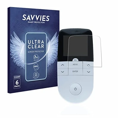 Abbildung von Savvies 6 Stück Schutzfolie für Beurer EM 49 Digital TENS/EMS Displayschutz Folie Ultra Transparent