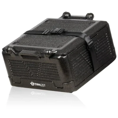 Abbildung von Mahlzeit Thermobehälter Thermobox faltbar, 42,5 x 24,5 cm, 26 L, Schwarz, Styropor, Styropor