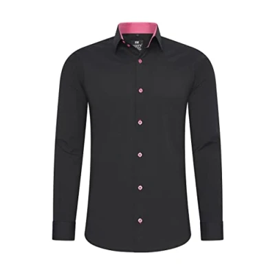 Abbildung von Rusty Neal Freizeithemd Hemd, Herren, Größe: XXL, Schwarz/pink