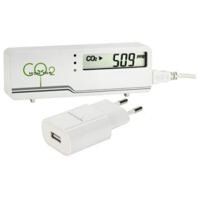 Abbildung von TFA Dostmann AirControl Mini CO2 Messgerät 31.5006 Raumluftüberwachung (Weiß inkl. Netzteil)