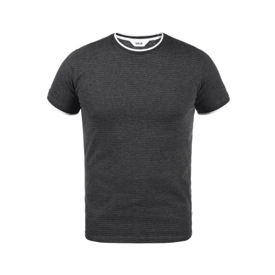 Abbildung von Solid Sdsaul Tshirt print, Herren, Größe: Large, Dark grey melange