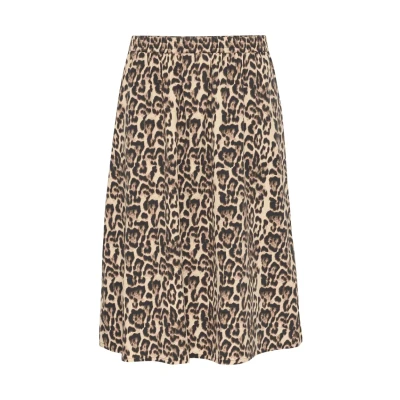Abbildung von Kaffe Curve Leona Alinienrock, Damen, Größe: 48, Naturel leopard print