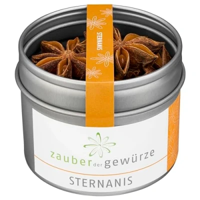 Abbildung von Zauber der Gewürze Sternanis ganz zum Kochen &amp; Backen und zur Dekoration, Premium Qualität in wiederverschließbarer Aroma Dose, 25 g