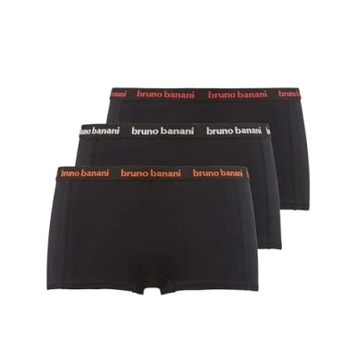 Abbildung von bruno banani Damen Pantys Flooding 3er Set Baumwolle mit Gummibund Atmungsaktiv Idealer Halt schwarz orange/pink/Silber Lurex, XL