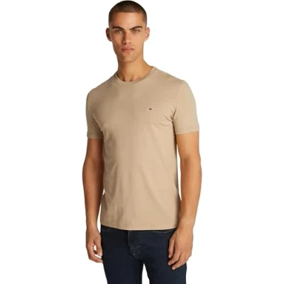 Abbildung von Tommy Jeans Herren TJM Xslim Jaspe Htr Tee EXT Dm0dm20363 S/S T Shirt, Beige (Relic Tan Heather), M EU