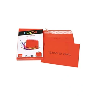 Abbildung von Elco Color Packung mit 25 Kuverts C6, Haftklebeverschluss, 100g, orange