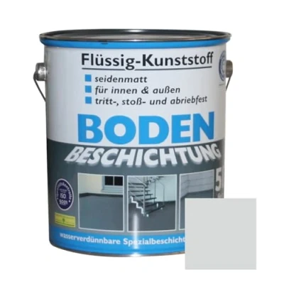 Abbildung von Dynamic24 Flüssig Kunststoff 5L Bodenbeschichtung 50m² Betonfarbe Beton Beschichtung Boden Estrich Farbe Halle Estrichfarbe Bodenfarbe für innen und außen Keller Terrasse Kellerboden Nebelgrau