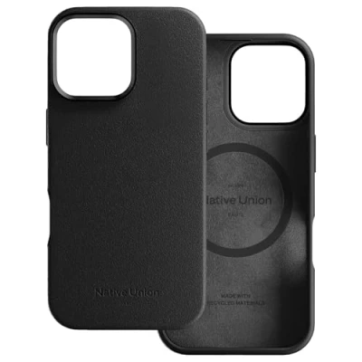 Abbildung von Native Union Active Case MagSafe kompatibel mit integrierten Magneten Robustes DesignRecycelte Materialien Extrem strapazierfähiger Fallschutz bis zu 10 Fuß /3 Mtr für iPhone 16 Pro Max (Schwarz)