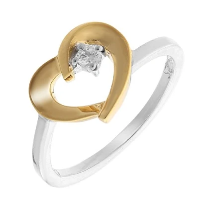 Abbildung von Orphelia Damen Ring Sterling Silber 925 Silber/Gold zr 7370/G