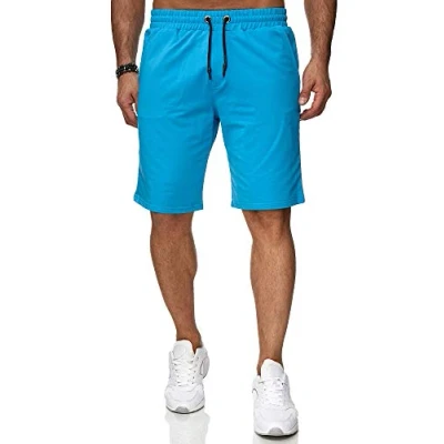 Abbildung von Reslad Sweat Shorts Herren Basic Sport Freizeit Kurze Hose RS 5061 Türkis 2XL
