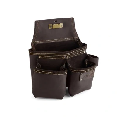 Abbildung von OX Pro Framer&#039;s Werkzeugtasche, ölgegerbtes Leder, 3 Beutel