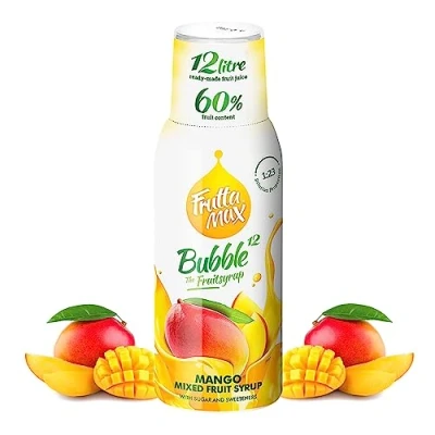 Abbildung von FruttaMax Mango Getränkesirup Frucht sirup Konzentrat weniger Zucker mit 60% Fruchtanteil 500ml