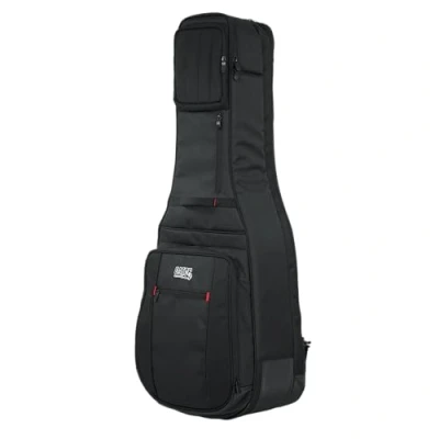 Abbildung von Gator Cases Doppel Softcase für zwei Gitarren, eine Akustik und E Gitarre, Ultimate Pro Go, schwarz (G PG ACOUELECT)