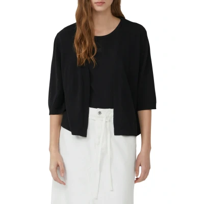 Abbildung von s.Oliver MET 3/4MOUWEN Strickjacke, Damen, Größe: 32, Schwarz