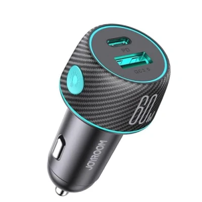 Abbildung von Autoladegerät Schnellladegerät 60W USB C A JR CCN01 Schwarz