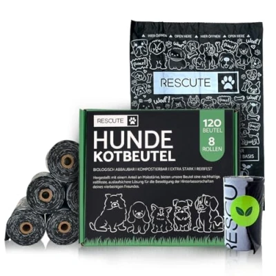 Abbildung von Rescute Hundekotbeutel Biologisch Abbaubar, Kompostierbar, 120 Gassibeutel