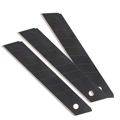 Abbildung von smart by Leviatan Cuttermesser Klingen 10 Stück Abbrechklingen 18mm Ersatzklingen für Cutter Cutterklingen Schwarz
