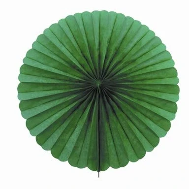 Abbildung von Creativery 1 Papierfächer 35cm (grün 580) / Deko Papier Fächer Rosetten Blumen Raumdeko Papierrosetten Hängedeko