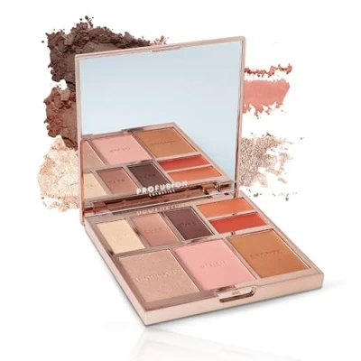 Abbildung von Full Face Palette Nude, 8 Farbtöne für Augen, Gesicht und Lippen natürliche auffällige Make up Looks, ultimatives Essential mittleren bis dunklen Teint, Nude