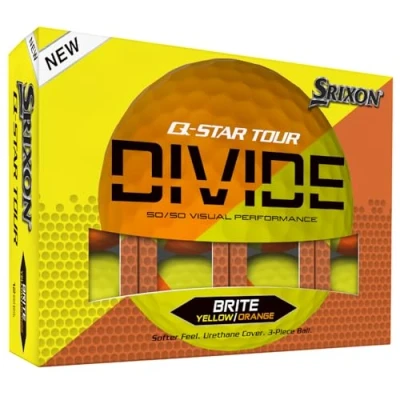 Abbildung von Srixon Q Star Tour Divide 2 Golf Balls Yellow Orange