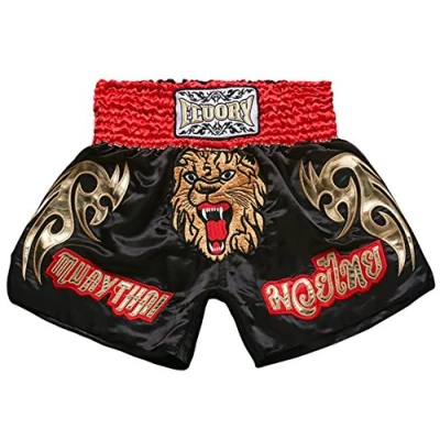 Abbildung von FLUORY Muay Thai Kampf Shorts, MMA Kleidung, Training, Käfigkampf, Grappling, Kampfsport, Kickboxen
