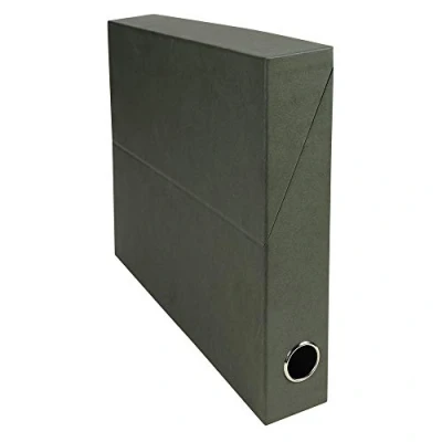 Abbildung von Exacompta Réf. 83123E 1 Boîte transfert Economique Dos 50 mm Avec un œillet en métal Pour format A4 Dimensions 25,5 x 34 5 cm Couleur vert foncé Livrée montée