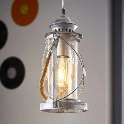 Abbildung von Eglo 49214 Hängeleuchte BRADFORD silber antik, E27 max. 1X40W