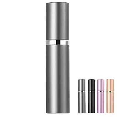 Abbildung von BRARIOS Parfümzerstäuber Nachfüllbar,leer Reise Parfüm Zerstäuber,5ml Mini Portable Sprühflasche,Taschenzerstäuber für Unterwegs(J Grau)