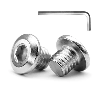 Abbildung von MINHER 20 Sätze M6 x 8mm Schrauben,Flachkopfschrauben, A2 V2A Edelstahl Flachkopf Innensechskantschrauben für Möbel(mit Innensechskantschlüssel)