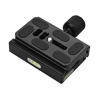 Abbildung von Andoer Quick Release Plate cl 70s Platte mit Schnelllsemechanismus aus Aluminiumlegierung von 70mm Spannzange 3/8&quot;mit Adapter 1/4Wasserwaage f¨¹r Stativ Kopf