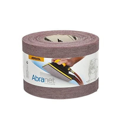 Abbildung von Mirka Abranet Netz Schleifrolle 115 mm x 25 m Klett / Korn P180 1 Rolle zum Schleifen von Holz, Spachtel, Lack, Kunststoff 5454400118