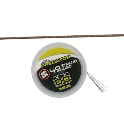 Abbildung von Fox Rage Predator 19 Strand Coated Steel Wire 46lb/21kg (10m) Raubfisch Vorfachmaterial