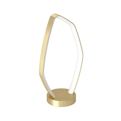 Abbildung von Eglo 900918 Tischleuchte VALLEROSA Alu, Stahl messing gebürstet LED 10,8W 3000K L:22cm H:42.5cm mit Kabelschalter