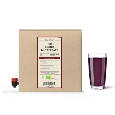 Abbildung von Kamelur 5 Liter BIO Aronia Muttersaft 100% Direktsaft, Saft aus reifen Aroniabeeren Aroniasaft in praktischer Saftbox