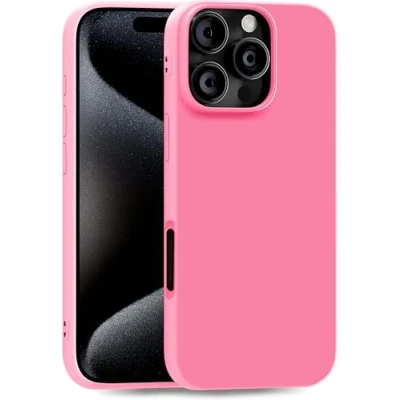 Abbildung von MyGadget Hülle kompatibel mit Apple iPhone 16 Pro Max robuste Handyhülle TPU Case Slim Silikonhülle Back Cover Kratzfest Schutzhülle matt Rosa