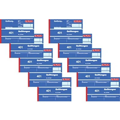 Abbildung von Herlitz 886606 Quittungsblock A6, 50 Blatt, 10 Stück
